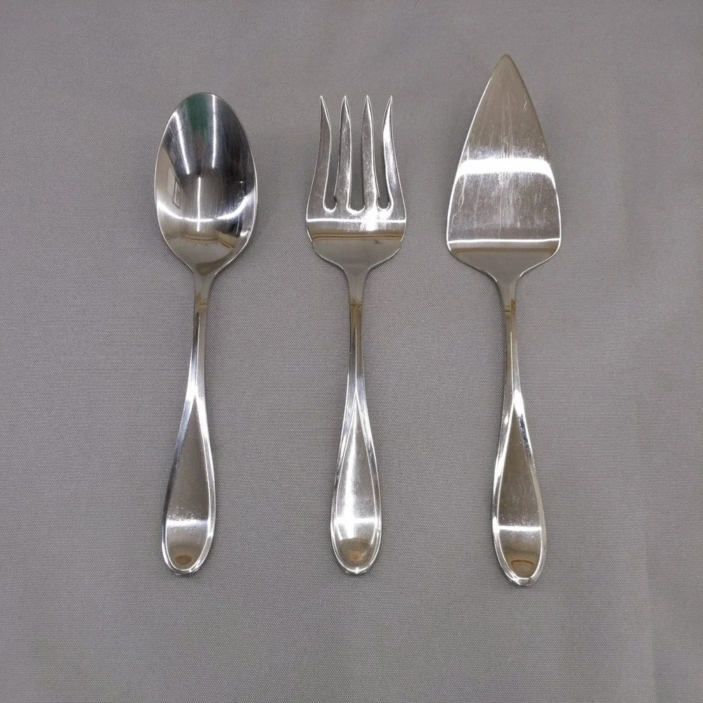 Mikasa 3 PC‎ serving Set BRAVO Spoon, Fork ,Cake Server Wedding